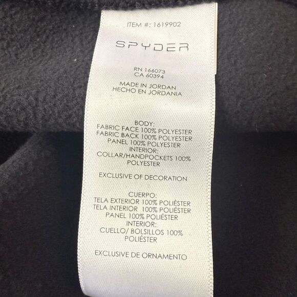 Spyder Men’s Fleece Lined Quarter Zip Mock Neck Pullover Sweater Black Size 2XL - Picture 6 of 11